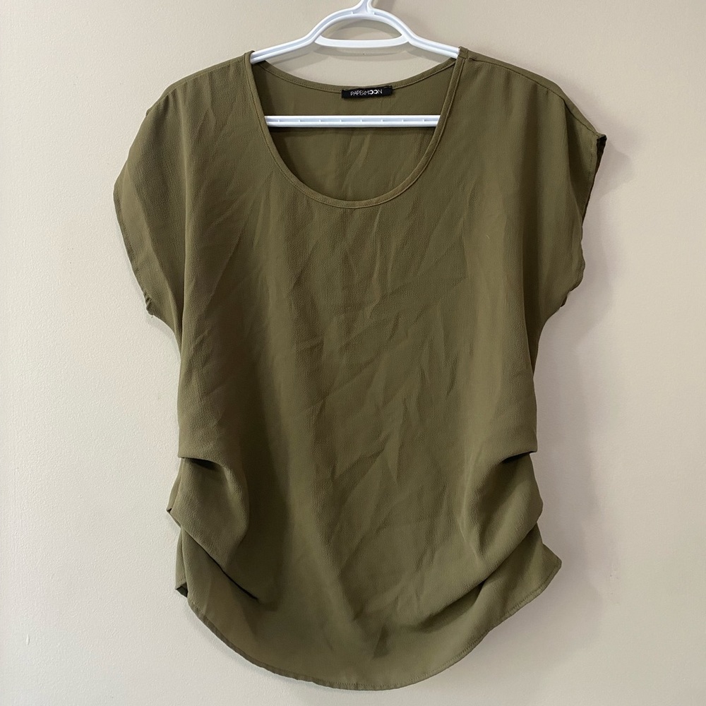 Olive green top